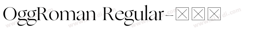 OggRoman Regular字体转换